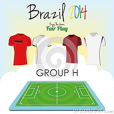 Vector Set Of Different Football Soccer Uniform Shirts Vector Illustration