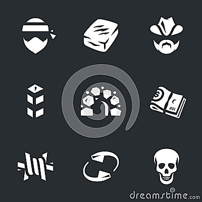 Vector Set of Drug cartel Icons. Vector Illustration