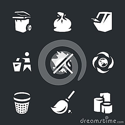 Vector Set of Ecology Icons. Vector Illustration