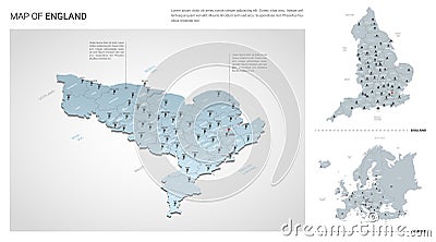 Vector set of England country. Vector Illustration