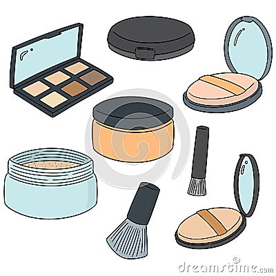 Vector set of face powder Vector Illustration