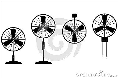 Vector set of fan. Stock Photo