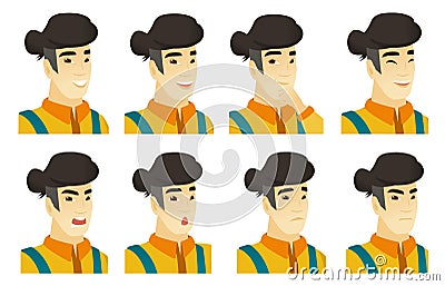 Vector set of farmer characters. Vector Illustration