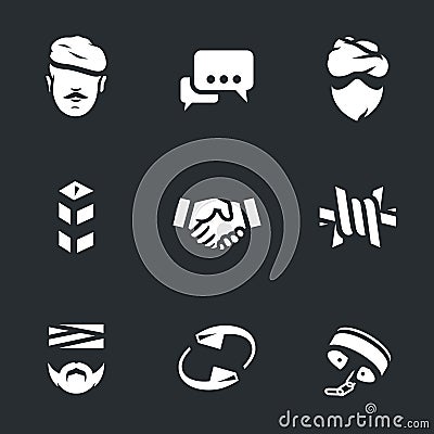 Vector Set of Fight against terrorism Icons. Vector Illustration