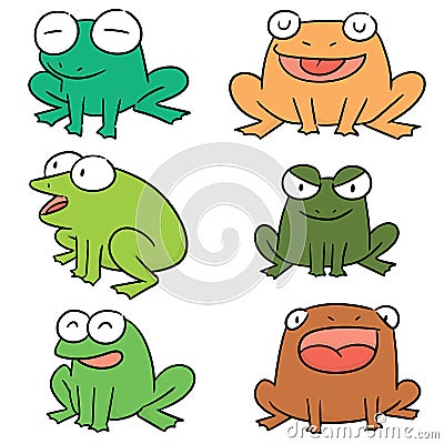 Vector set of frog Vector Illustration