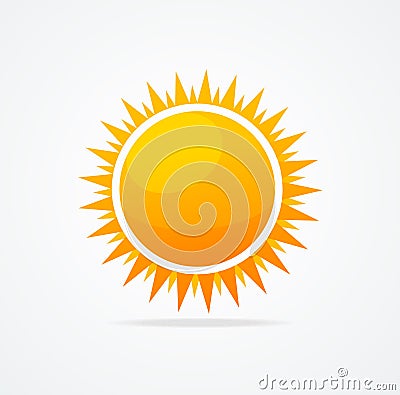 Vector Set of glossy sun Vector Illustration