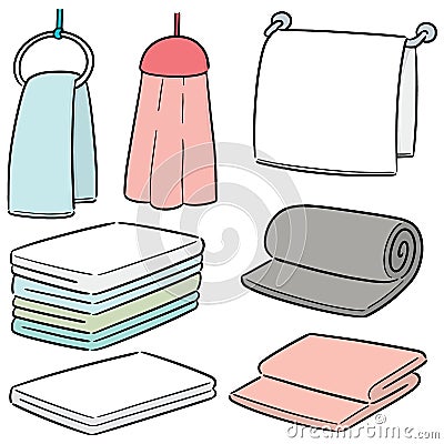 Vector set of hand towel Vector Illustration