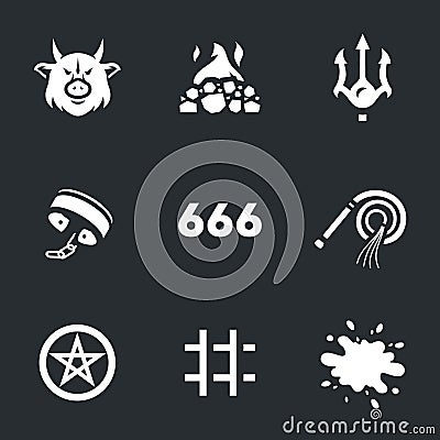 Vector Set of Hell. Vector Illustration