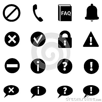 Vector Set of Info Icons Vector Illustration