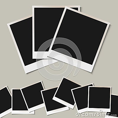 Vector set of isolated Photo frames Vector Illustration