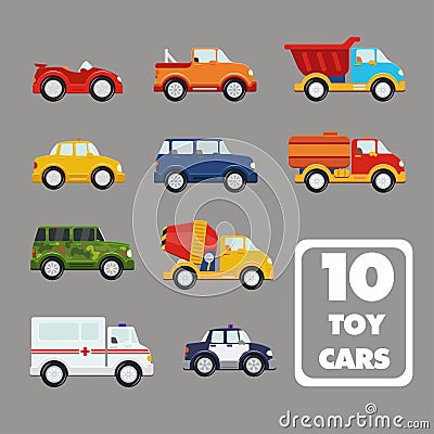 Vector set of the isolated transport icons. Editorial Stock Photo