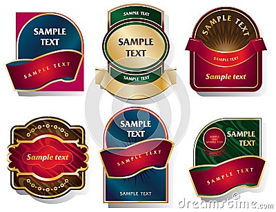 Vector set of labels in a classic style. Vector Illustration