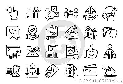 Vector set of Like hand, Journey path and Approved checkbox line icons set. Vector Vector Illustration