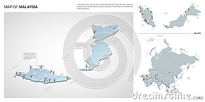 Vector set of Malaysia country. Vector Illustration