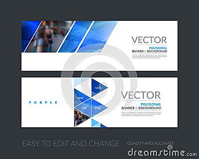 Vector set of modern horizontal website banners with colourful g Vector Illustration