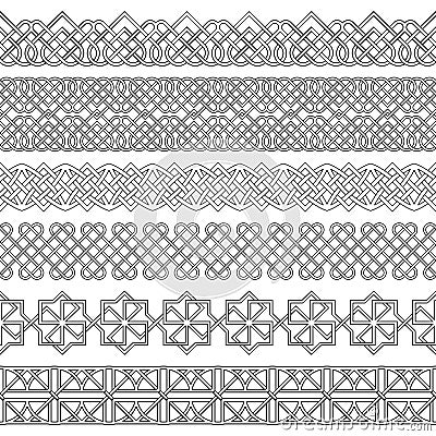 Vector set of monochrome divayder Vector Illustration