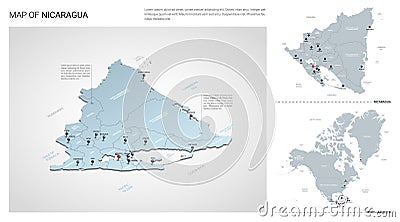 Vector set of Nicaragua country. Vector Illustration