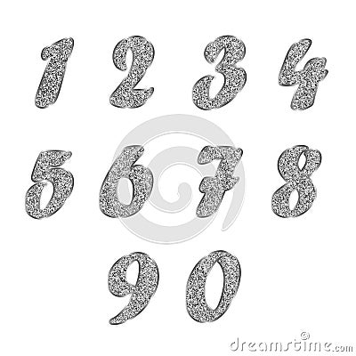 Vector set of numbers Vector Illustration