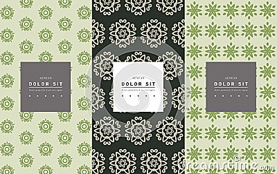 Vector set of packaging design templates, linear patterns Vector Illustration