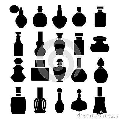 Vector set of perfume bottles - Illustration Vector Illustration