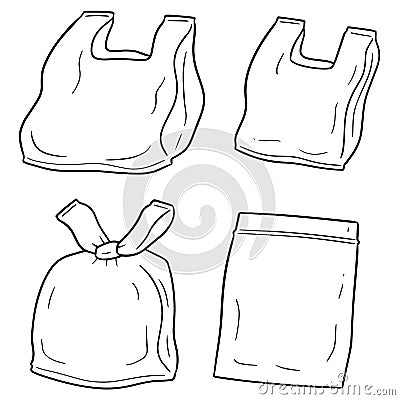 Vector set of plastic bag Vector Illustration