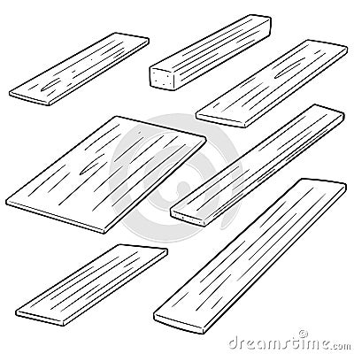 Vector set of plywood Vector Illustration