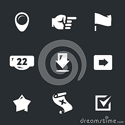 Vector Set of Pointer Icons. Vector Illustration