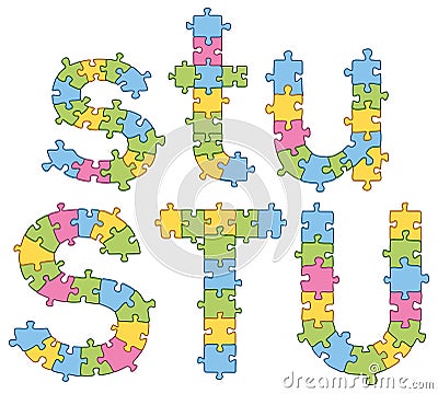 puzzle jigsaw alphabet letters stock photography image