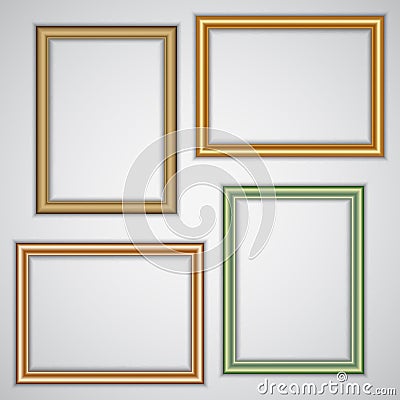 Vector set of realistic plastic portrait frames on Vector Illustration