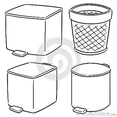 Vector set of recycle garbage Vector Illustration