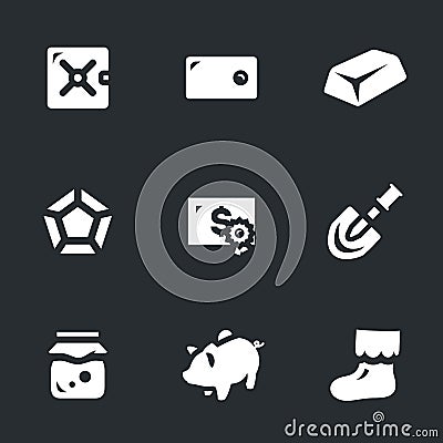 Vector Set of Saving Money Icons. Vector Illustration