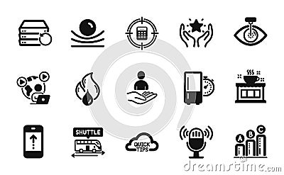 Vector set of Shuttle bus, Graph chart and Swipe up icons simple set. Vector Vector Illustration