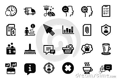 Vector Set of simple icons related to Security agency, Doppio and Delete purchase. Vector Vector Illustration