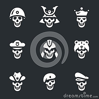 Vector Set of Skeletons Icons. Vector Illustration