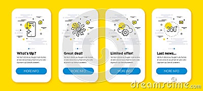 Vector set of Smartphone clean, Versatile and Cloud computing line icons set. Vector Vector Illustration