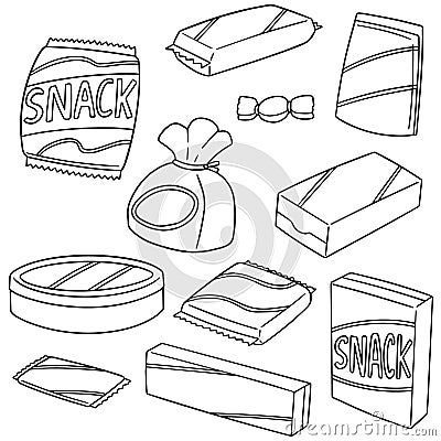 Vector set of snack Vector Illustration