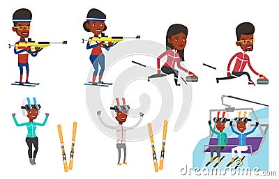 Vector set of sport characters. Vector Illustration