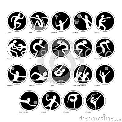 Vector set of sport icons. Stock Photo