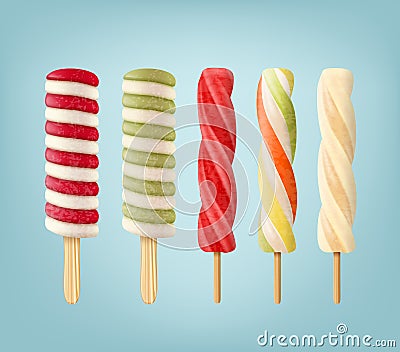 Lollipop ice cream Vector Illustration