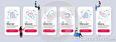 Vector Set of Technology icons related to Question button, Undo and Share. Vector Vector Illustration