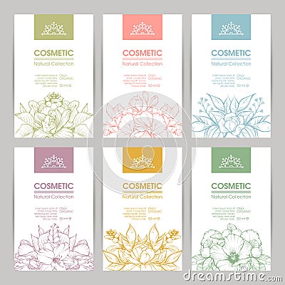 Vector set of templates packaging cosmetic Vector Illustration