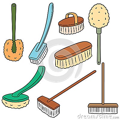 Vector set of toilet brush Vector Illustration