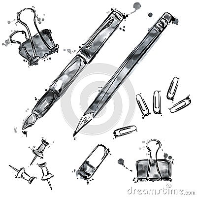 Vector set of tools. Isolate on white background. Vector Illustration