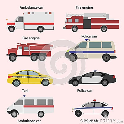 Vector set of the transport icons Vector Illustration