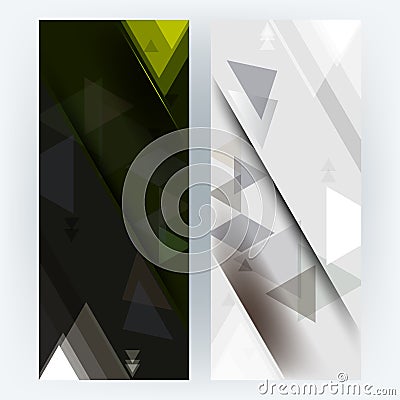 Vector set triangle elements background Stock Photo