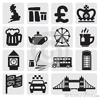 Vector set of uk Vector Illustration