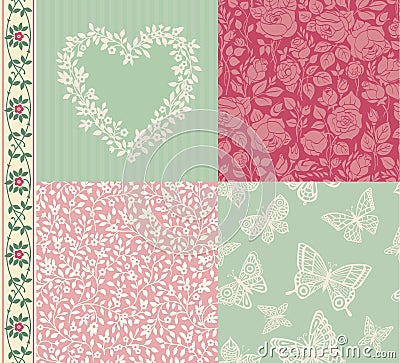 Vector set of vintage elements Vector Illustration