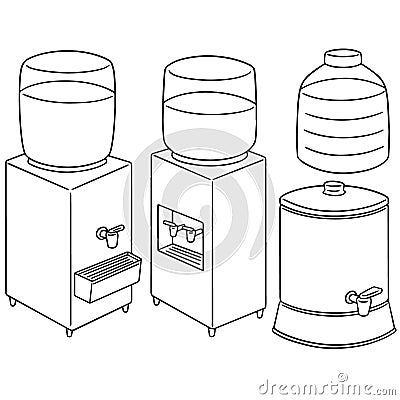 Vector set of water cooler Vector Illustration