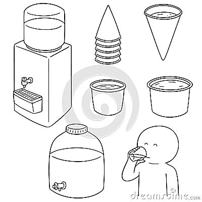 Vector set of water cooler Vector Illustration