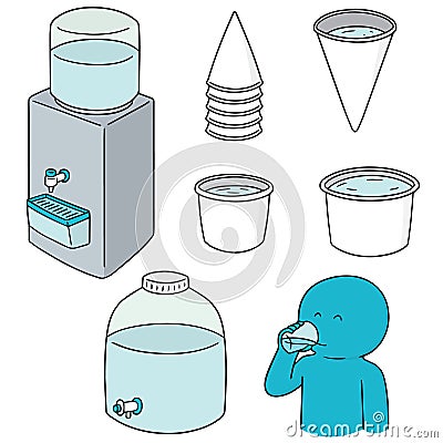 Vector set of water cooler Vector Illustration